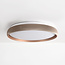 3-staps dimbare LED plafondlamp Terinda wit met ribbeleffect en goud detail
