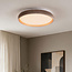 3-staps dimbare LED plafondlamp Terinda wit met ribbeleffect en goud detail