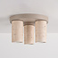 Plafondlamp Cova met drie spots in travertinlook - zandbeige