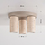 Plafondlamp Cova met drie spots in travertinlook - zandbeige