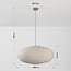 Hanglamp Siara met linnen kap - naturel- Ø60
