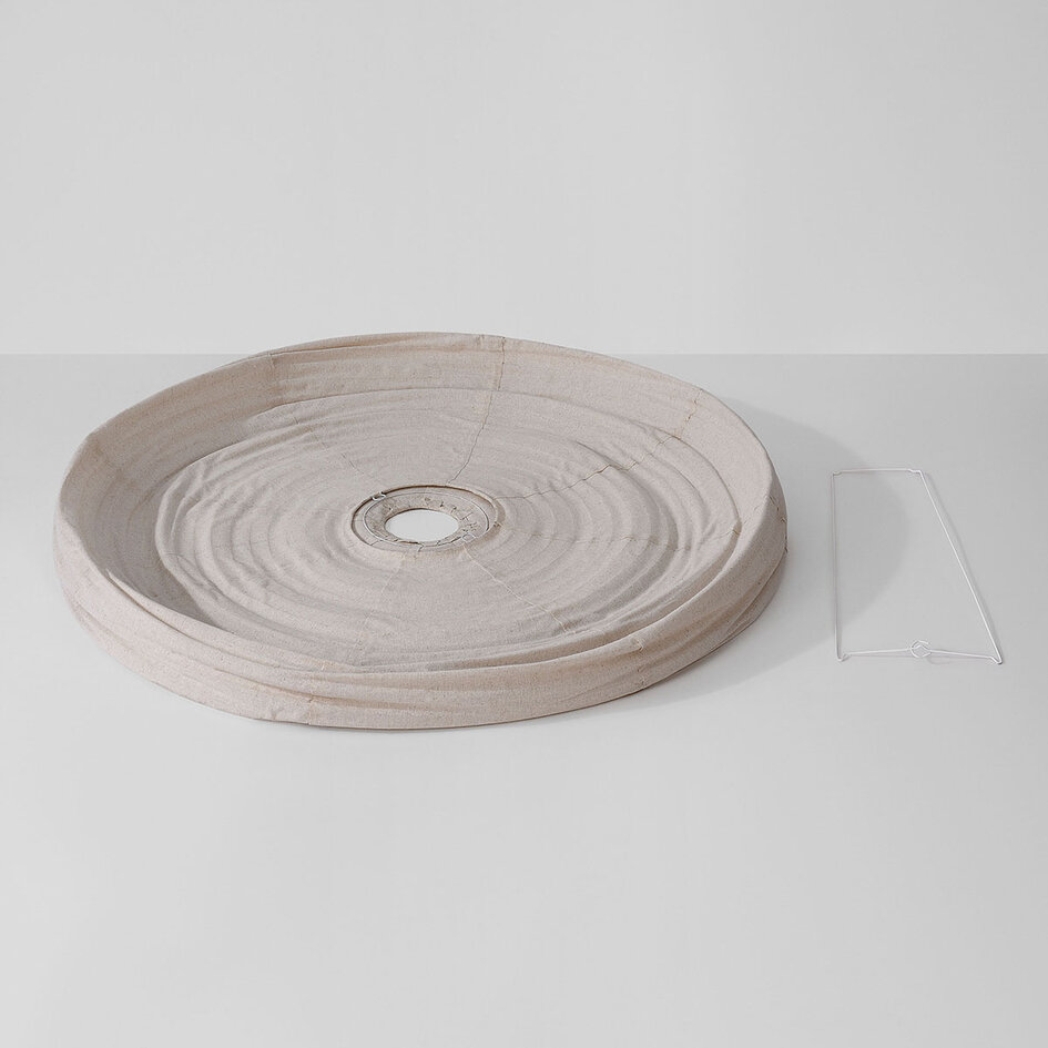 Hanglamp Sikara met naturel linnen kap- Ø80