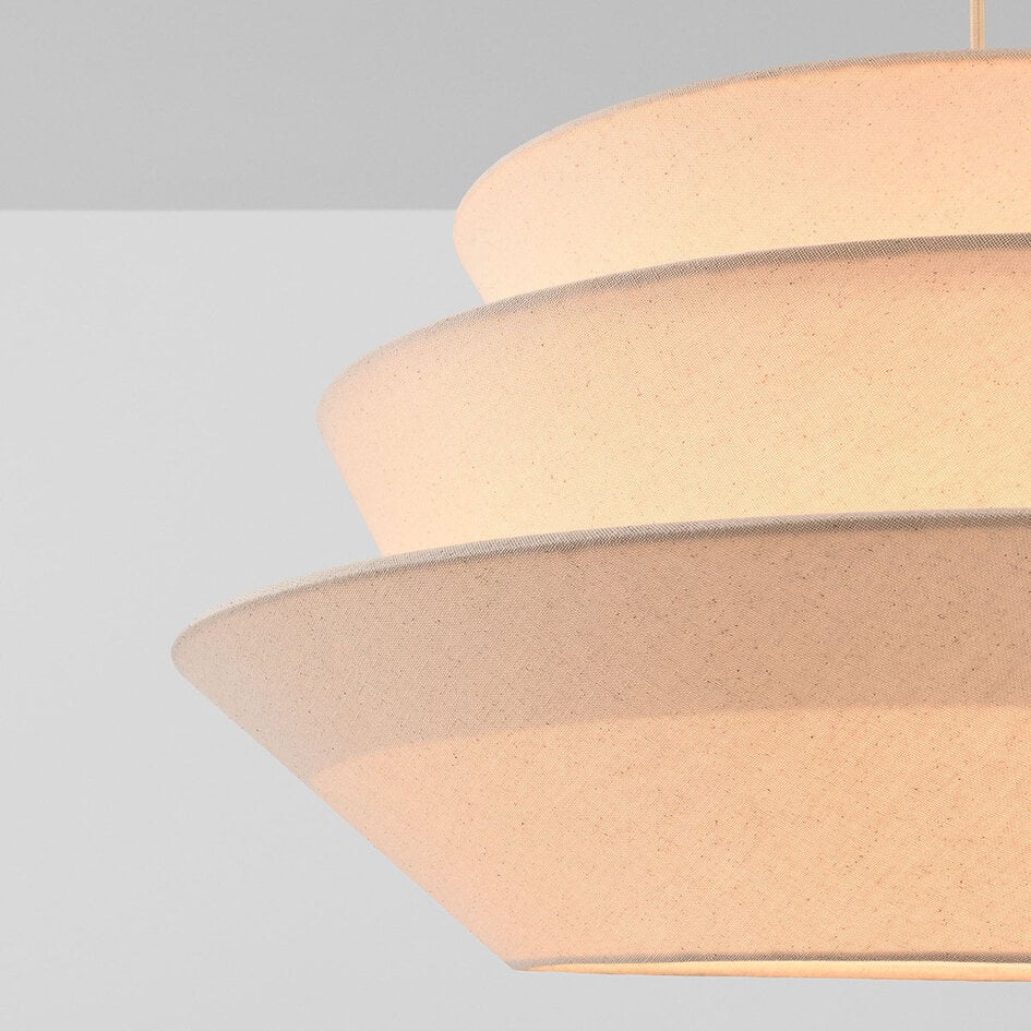 Hanglamp Blomia met gelaagde linnen kap - naturel