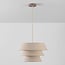 Hanglamp Blom met gelaagde naturel linnen kap