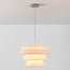 Hanglamp Blom met gelaagde naturel linnen kap