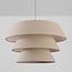 Hanglamp Blom met gelaagde naturel linnen kap