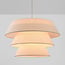 Hanglamp Blom met gelaagde naturel linnen kap