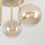 Plafondlamp Elora met 3 cognac glazen bollen - beige