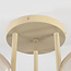 Plafondlamp Elora met 3 cognac glazen bollen - beige