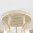 Plafondlamp Amora met 5 cognac glazen bollen - beige
