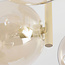 Plafondlamp Amora met 5 cognac glazen bollen - beige