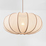 Hanglamp Stefina met stoffen kap - beige en taupe