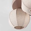 Plafondlamp Florina met 3 beige linnen kappen - taupe