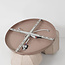 Plafondlamp Florina met 3 beige linnen kappen - taupe