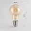 Prikkabel set met 2,5W of 4,5W lamp, 2000K, Ø60 mm, amber glas, dimbaar incl. dimmer