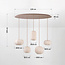 Hanglamp Medina met 5 linnen kappen - Taupe