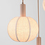 Hanglamp Silvia met 3 stoffen kappen - taupe