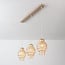 Hanglamp Odinda met 3 geribbelde amber glazen kappen - beige