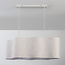 2-lichts hanglamp Hirom - beige met linnen kap
