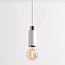 Design hanglamp Vienna - wit beton met rosé gouden decoratie