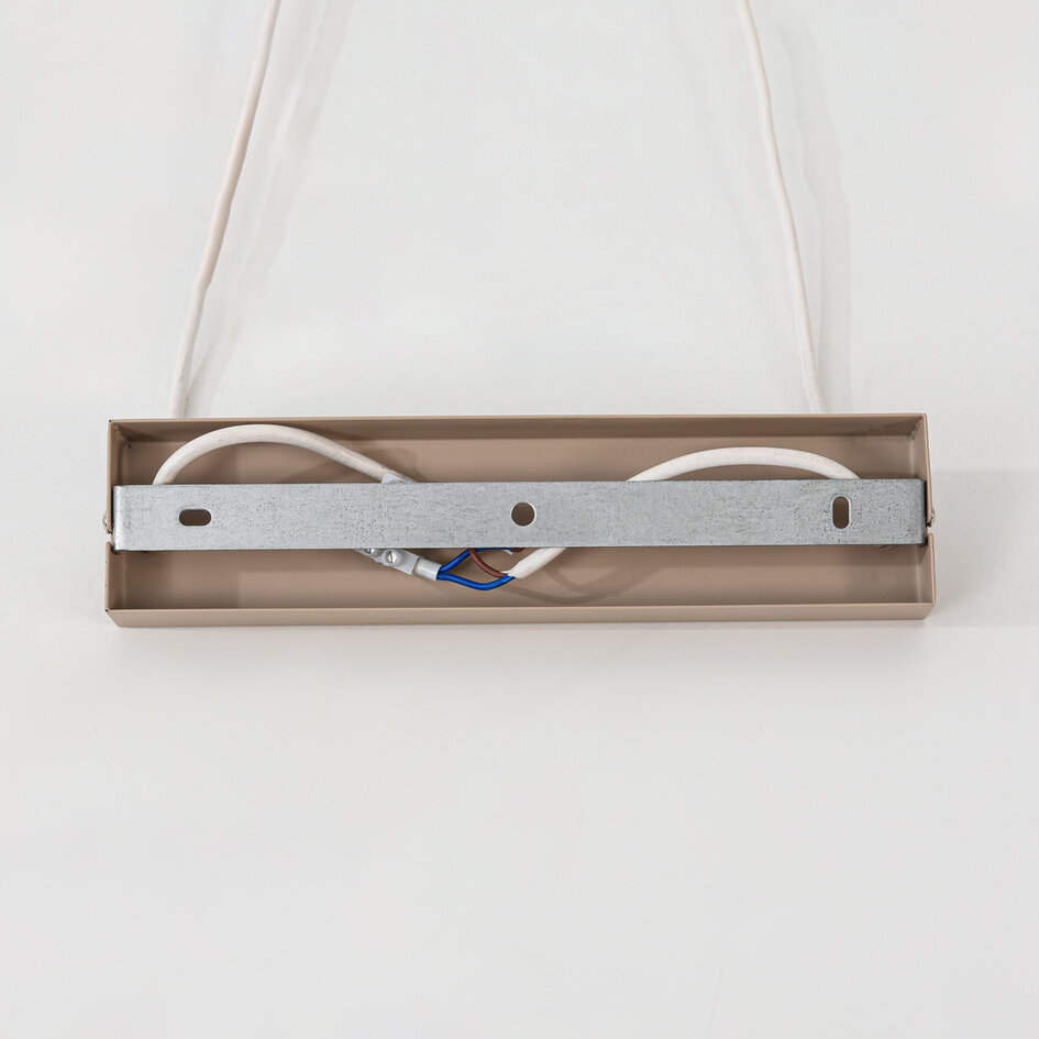 10-lichts hanglamp Deka - beige met melkwit glas