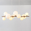 10-lichts hanglamp Deka - beige met melkwit glas