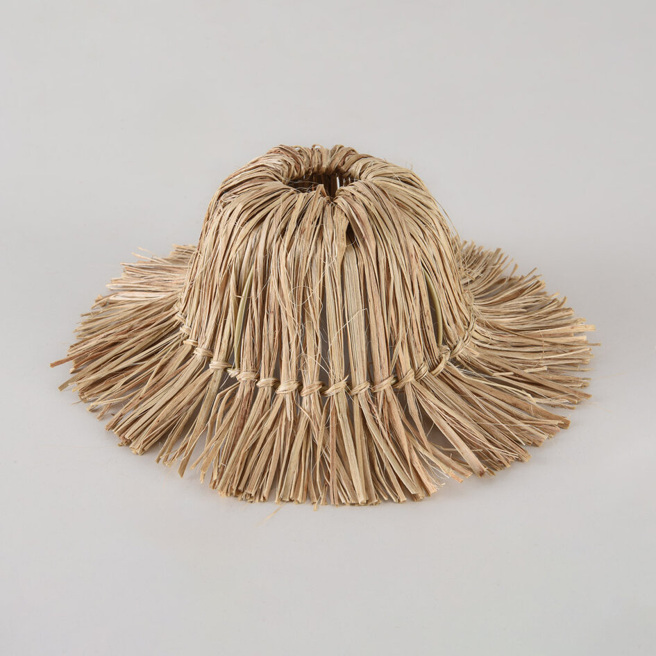 Prikkabel kap van handgeweven jute naturel