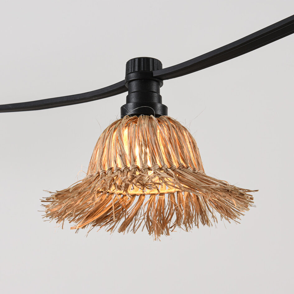 Prikkabel kap van handgeweven jute naturel