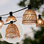 Prikkabel kap in lichte houtkleurige rotanlook