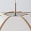 Hanglamp Ovala Ø60 cm - beige linnen kap met bruine accenten
