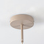 Hanglamp Ovala Ø60 cm - beige linnen kap met bruine accenten