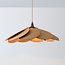 Hanglamp Flario met linnen kap - bruin