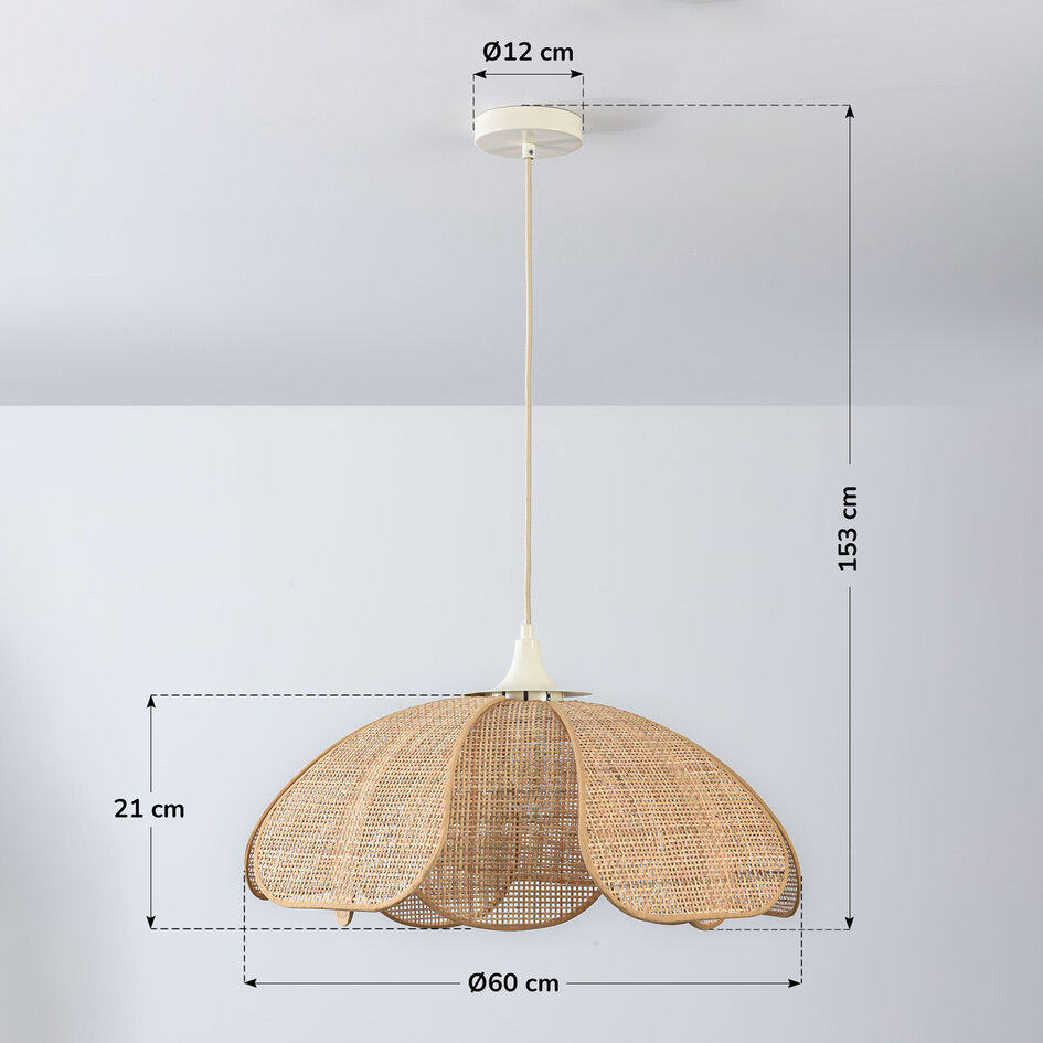 Hanglamp Falerie met rotan kap - naturel