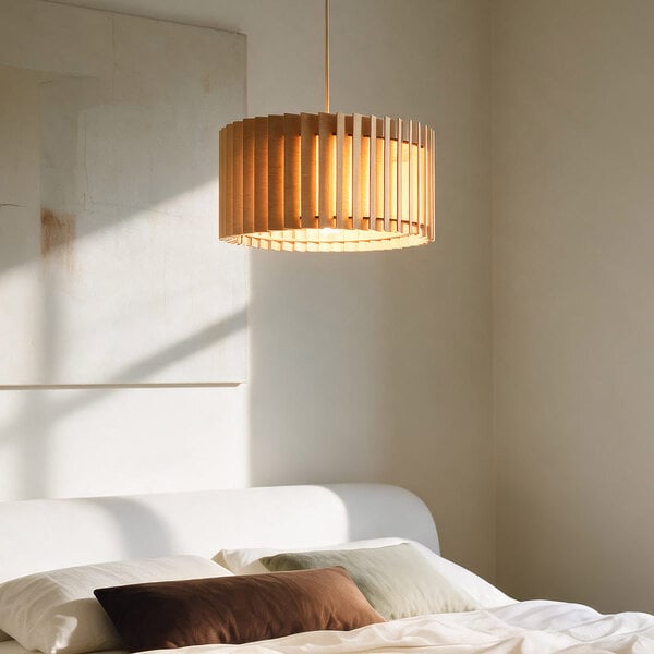 Hanglamp Vyra met houten kap - naturel