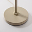 Gebogen vloerlamp Pedro met geplooide kap in beige