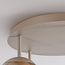Plafondlamp Carato met 5 amber glazen bollen - beige