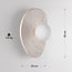 Wandlamp Lucio - travertin (natuursteen) met glazen bol