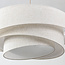 Hanglamp Nerai met 3 gelaagde linnen kappen - beige