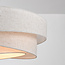 Hanglamp Nerai met 3 gelaagde linnen kappen - beige