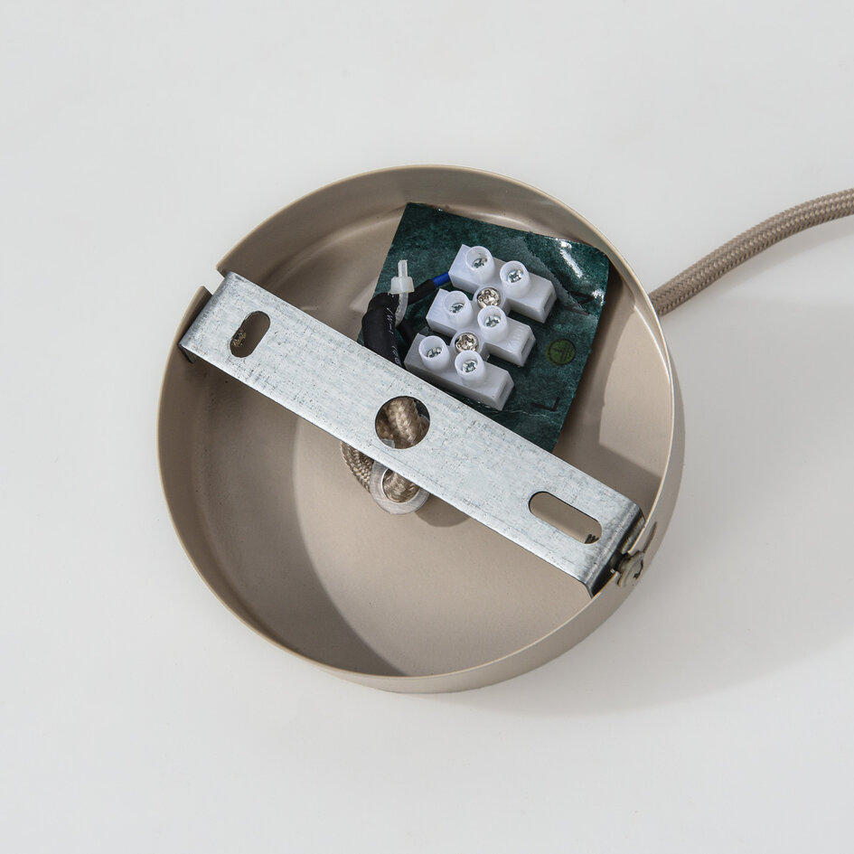 Hanglamp Nerai met 3 gelaagde linnen kappen - beige