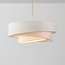 Hanglamp Nerai met 3 gelaagde linnen kappen - beige