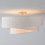 3-lichts plafondlamp Neroi - beige met gelaagde linnen kappen