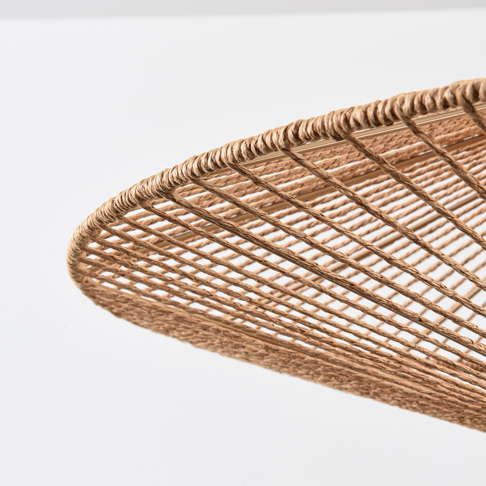 Hanglamp Orana - dubbele handgevlochten kap in naturel