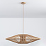 Hanglamp Orana - dubbele handgevlochten kap in naturel