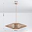 Hanglamp Orana - dubbele handgevlochten kap in naturel
