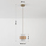 Hanglamp Yuki met travertin en melkwit glas - beige