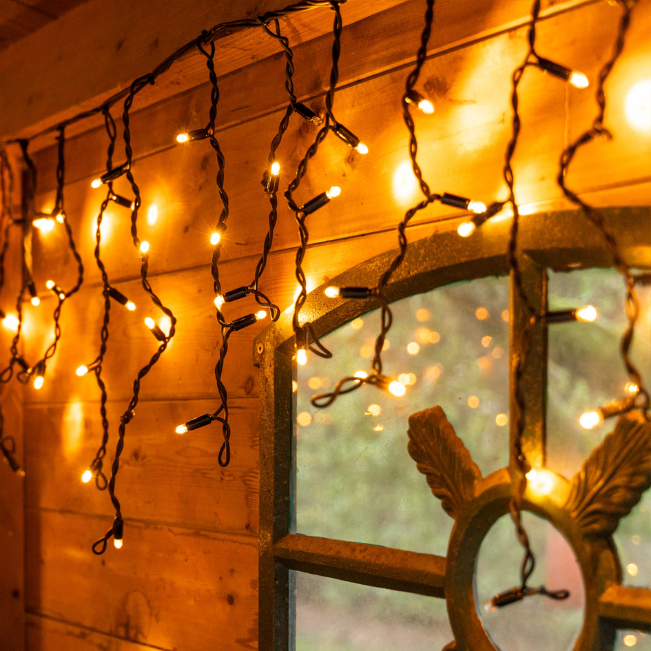 IJspegelverlichting koppelbaar | vanaf 3 meter met 114 LEDs – warm wit | rubber