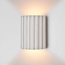 Wandlamp Flipa van geplooid cement - wit