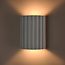 Wandlamp Flipa van geplooid cement - wit