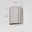 Wandlamp Flipa van geplooid cement - wit